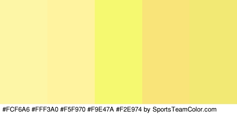 #FCF6A6 #FFF3A0 #F5F970 #F9E47A #F2E974 Colors