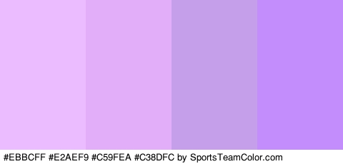 #EBBCFF #E2AEF9 #C59FEA #C38DFC Colors