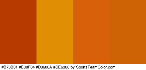 #B73B01 #E08F04 #D8600A #CE6306 Colors