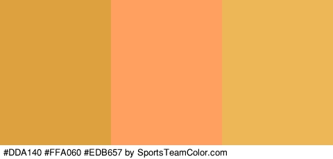 #DDA140 #FFA060 #EDB657 Colors