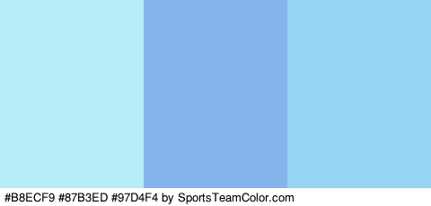 #B8ECF9 #87B3ED #97D4F4 Colors