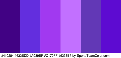 #410284 #632EDD #A039EF #C170FF #6338B7 #5D0AD1 Colors