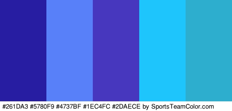 #261DA3 #5780F9 #4737BF #1EC4FC #2DAECE Colors