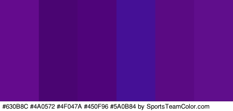 #630B8C #4A0572 #4F047A #450F96 #5A0B84 #600E8C Colors