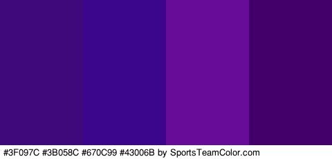 #3F097C #3B058C #670C99 #43006B Colors