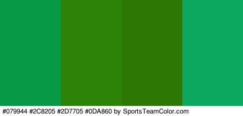 #079944 #2C8205 #2D7705 #0DA860 Colors