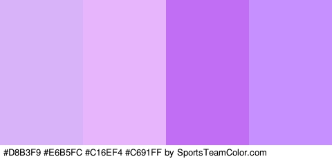 #D8B3F9 #E6B5FC #C16EF4 #C691FF Colors