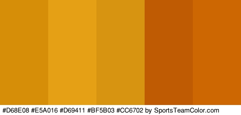 #D68E08 #E5A016 #D69411 #BF5B03 #CC6702 Colors