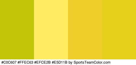 #C0C607 #FFEC63 #EFCE2B #E5D11B Colors