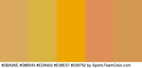 #DBA95E #D8B543 #EDA602 #E08E57 #D39752 Colors