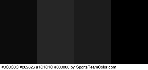 #0C0C0C #262626 #1C1C1C #000000 Colors