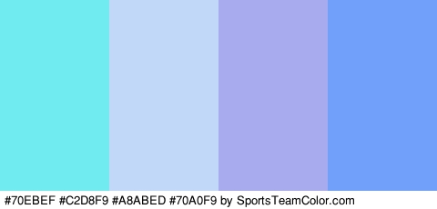 #70EBEF #C2D8F9 #A8ABED #70A0F9 Colors