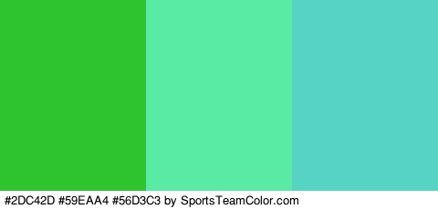 #2DC42D #59EAA4 #56D3C3 Colors