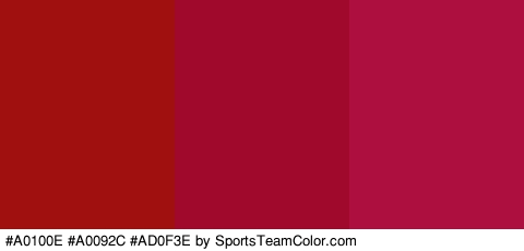 #A0100E #A0092C #AD0F3E Colors