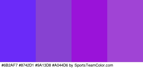 #6B2AF7 #8742D1 #9A13D8 #A044D6 Colors