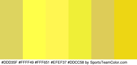 #DDD35F #FFFF49 #FFF651 #EFEF37 #DDCC58 #EDD715 Colors