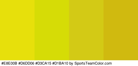 #E8E00B #D6DD06 #D3CA15 #D1BA10 Colors