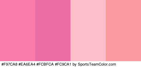 #F97CA8 #EA6EA4 #FCBFCA #FC9CA1 Colors