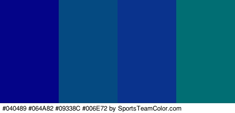 #040489 #064A82 #09338C #006E72 Colors