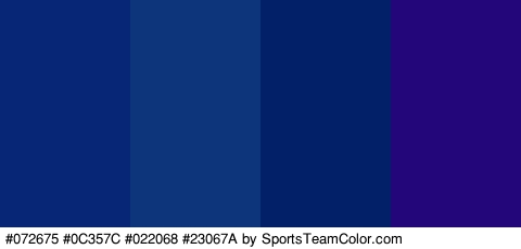 #072675 #0C357C #022068 #23067A Colors