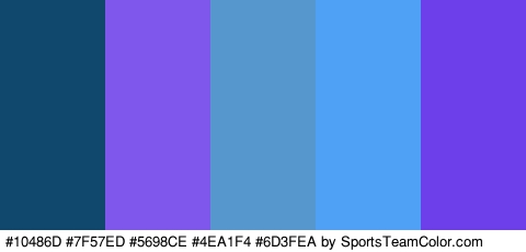 #10486D #7F57ED #5698CE #4EA1F4 #6D3FEA Colors