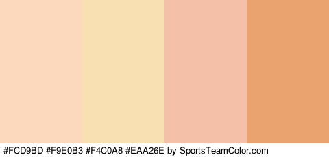 #FCD9BD #F9E0B3 #F4C0A8 #EAA26E Colors