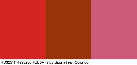 #D3251F #993206 #CE5A79 Colors