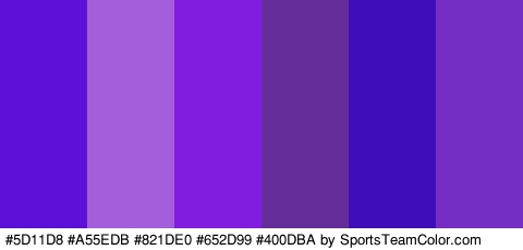 #5D11D8 #A55EDB #821DE0 #652D99 #400DBA #762DC4 Colors