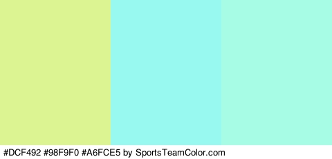 #DCF492 #98F9F0 #A6FCE5 Colors