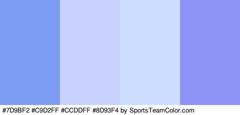 #7D9BF2 #C9D2FF #CCDDFF #8D93F4 Colors