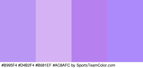 #B995F4 #D4B2F4 #B681EF #AC8AFC Colors