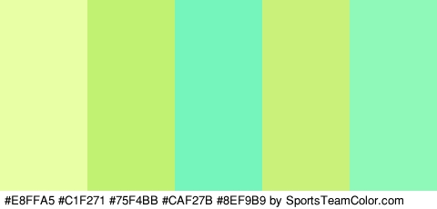 #E8FFA5 #C1F271 #75F4BB #CAF27B #8EF9B9 Colors