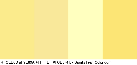 #FCEB8D #F9E89A #FFFFBF #FCE574 Colors