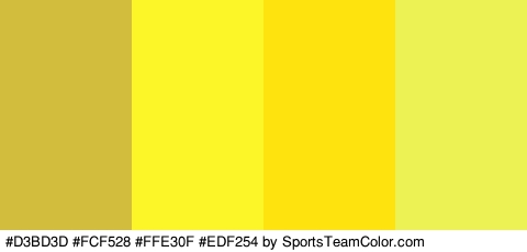 #D3BD3D #FCF528 #FFE30F #EDF254 Colors