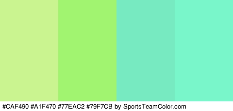 #CAF490 #A1F470 #77EAC2 #79F7CB Colors