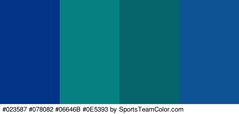 #023587 #078082 #06646B #0E5393 Colors