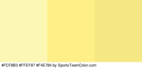 #FCF8B3 #FFEF87 #F4E784 Colors