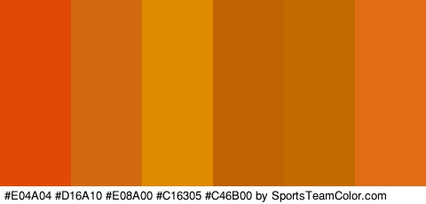 #E04A04 #D16A10 #E08A00 #C16305 #C46B00 #E06D16 Colors