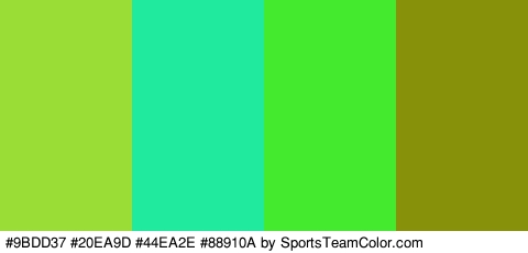 #9BDD37 #20EA9D #44EA2E #88910A Colors