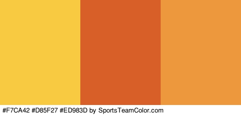 #F7CA42 #D85F27 #ED983D Colors