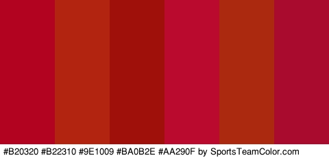 #B20320 #B22310 #9E1009 #BA0B2E #AA290F #A80B2D Colors