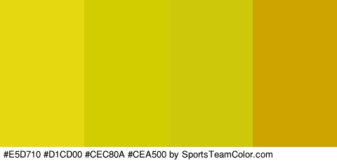 #E5D710 #D1CD00 #CEC80A #CEA500 Colors