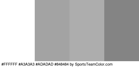 #FFFFFF #A3A3A3 #ADADAD #848484 Colors