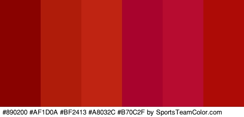 #890200 #AF1D0A #BF2413 #A8032C #B70C2F #AD0C06 Colors