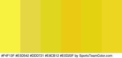 #F4F13F #E5D542 #DDD721 #E8CB12 #E0D20F #EDD521 Colors