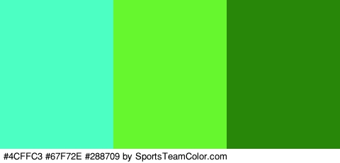 #4CFFC3 #67F72E #288709 Colors