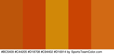 #BC5409 #C44205 #D18708 #C94402 #D16914 Colors