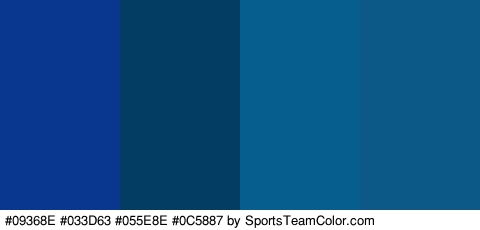 #09368E #033D63 #055E8E #0C5887 Colors