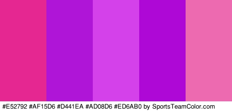 #E52792 #AF15D6 #D441EA #AD08D6 #ED6AB0 Colors