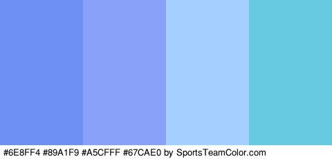 #6E8FF4 #89A1F9 #A5CFFF #67CAE0 Colors